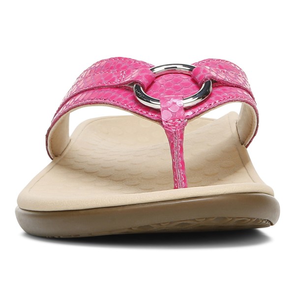 Vionic Sandals Ireland - Tide Aloe Toe Post Sandal Pink - Womens Shoes On Sale | ODNRH-7651